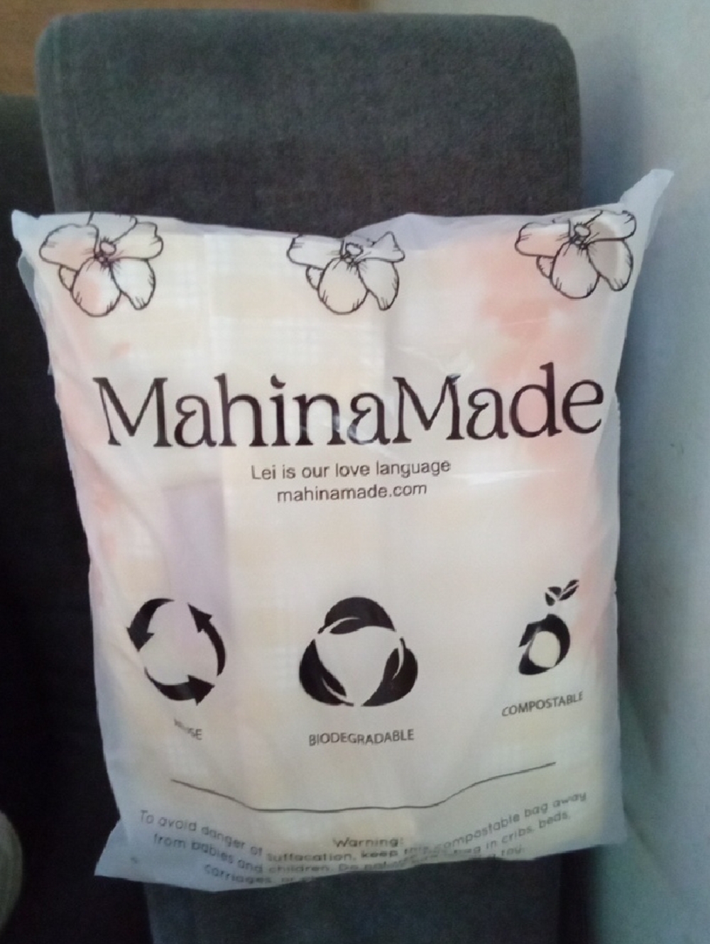 New Mahina Made Puakenikeni Lei Canvas Tote Bag Palaka Yellow MahinaMade - Picture 15 of 15
